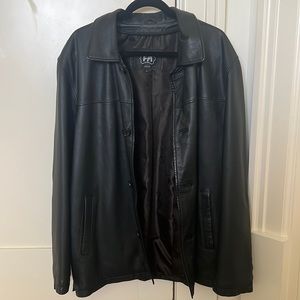Black leather jacket